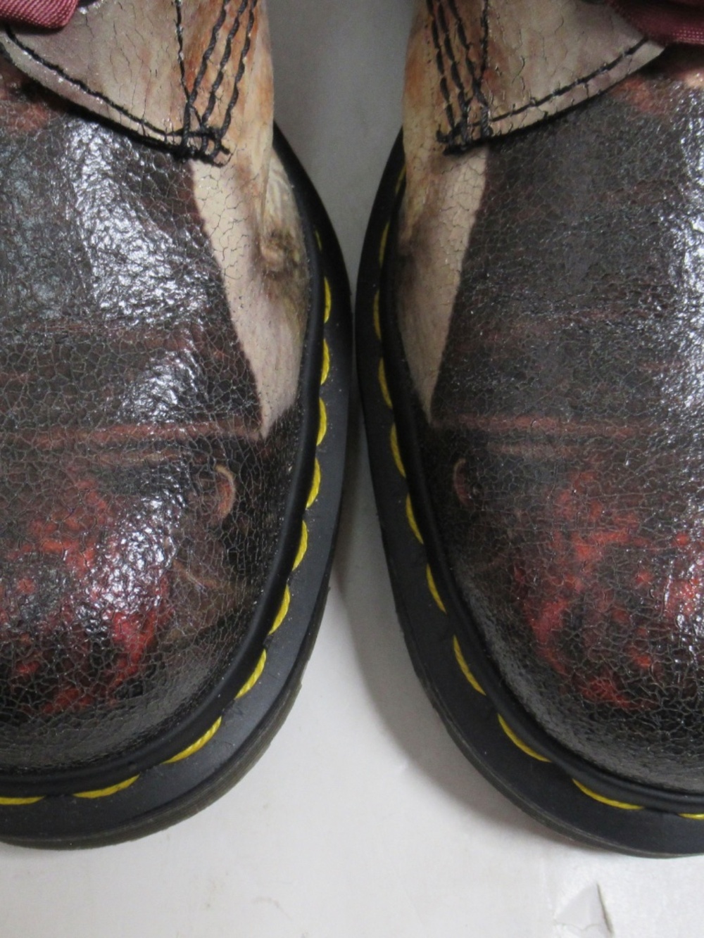 Dr. Martens Unisex 1460 Power Boots Rose Cristal Suede White Black 8 USM / 9 USL - Picture 4 of 12